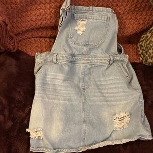 A Jean skirt romper